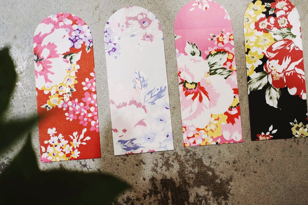 祝福 | 花布纸红包袋组－四色组 - 红包/春联 - 纸 