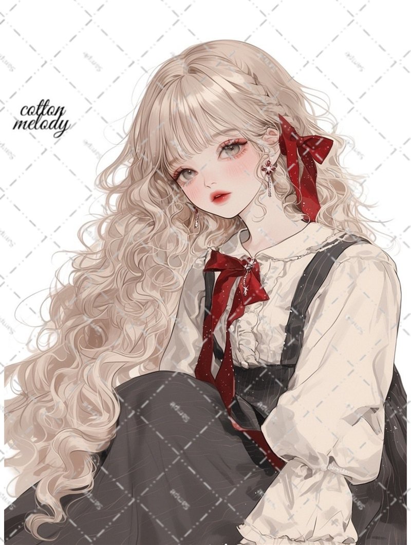original sticker no.6516 人物贴纸 原创贴纸 人物贴纸 女孩贴纸 原创人物贴纸 - 贴纸 - 纸 