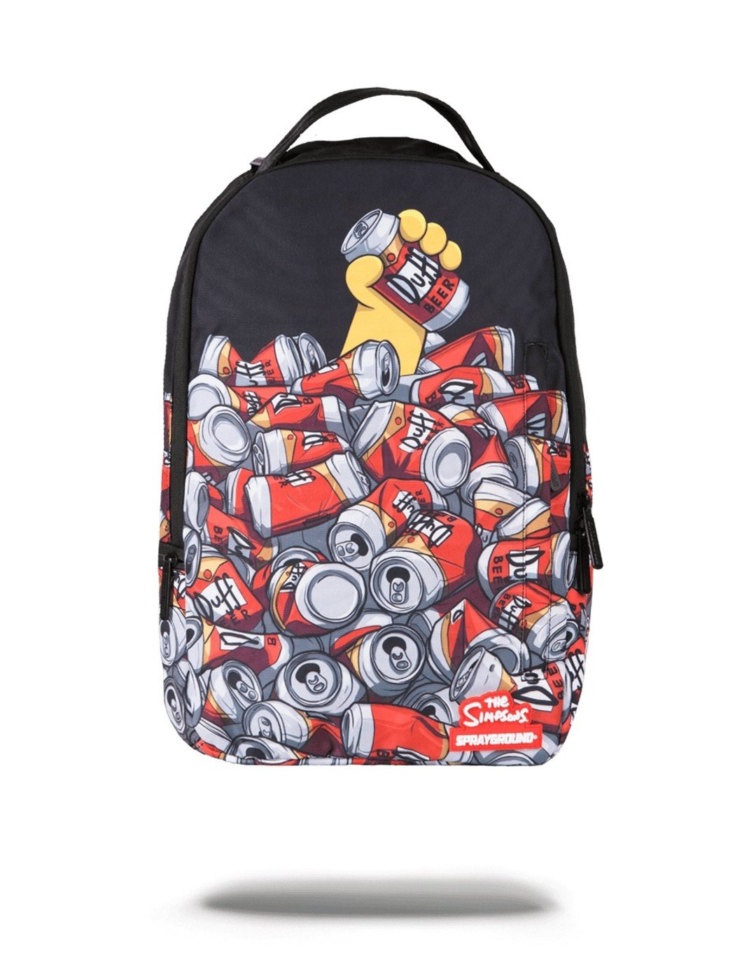 【SPRAYGROUND】DLX COLLABS 联名系列 The Simpsons Duff Cans Stacked 辛普森喝啤酒潮流笔电后背包 - 后背包/双肩包 - 其他材质 黑色