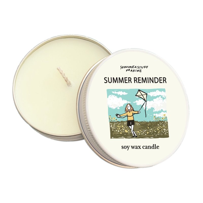 Summerstuff.marine - 大豆蜡烛 夏季提醒香味 (60 克) - 蜡烛/烛台 - 蜡 白色