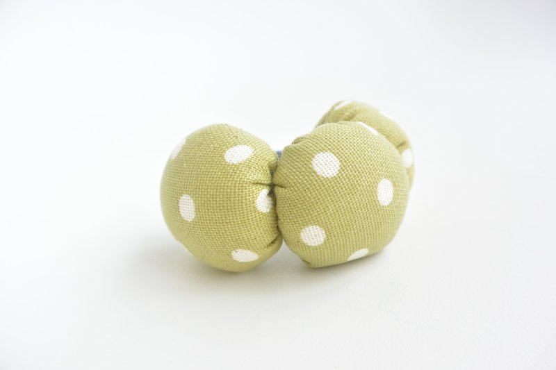 手感圆圈圈发束 - 绿水玉 - 发饰 - 棉．麻 绿色