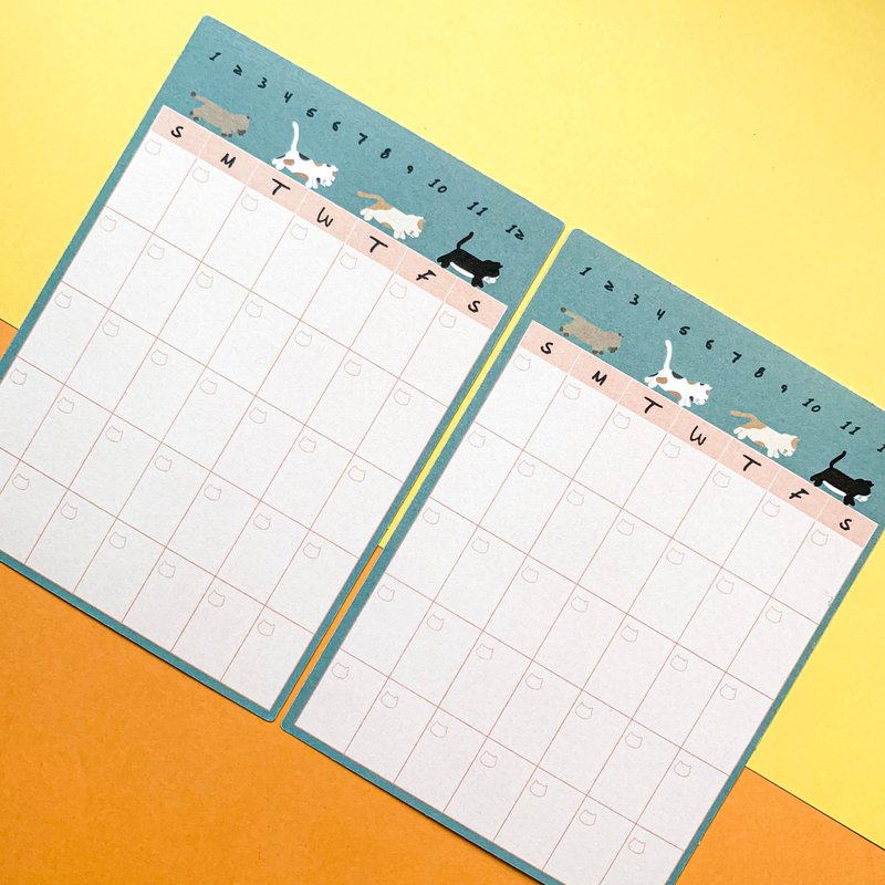 万用年历 | 黛瓅猫咪随心所欲万用年历 - 贴纸 - 纸 
