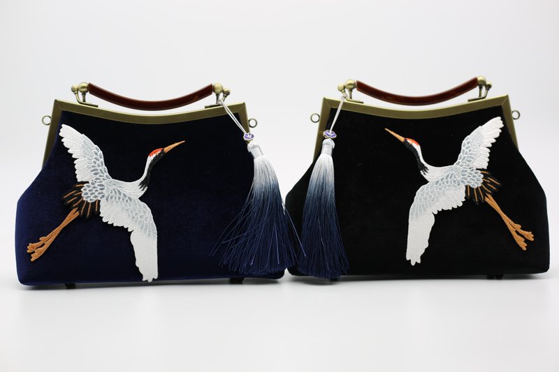 仙鹤手提斜跨包送礼物 - 侧背包/斜挎包 - 其他材质 