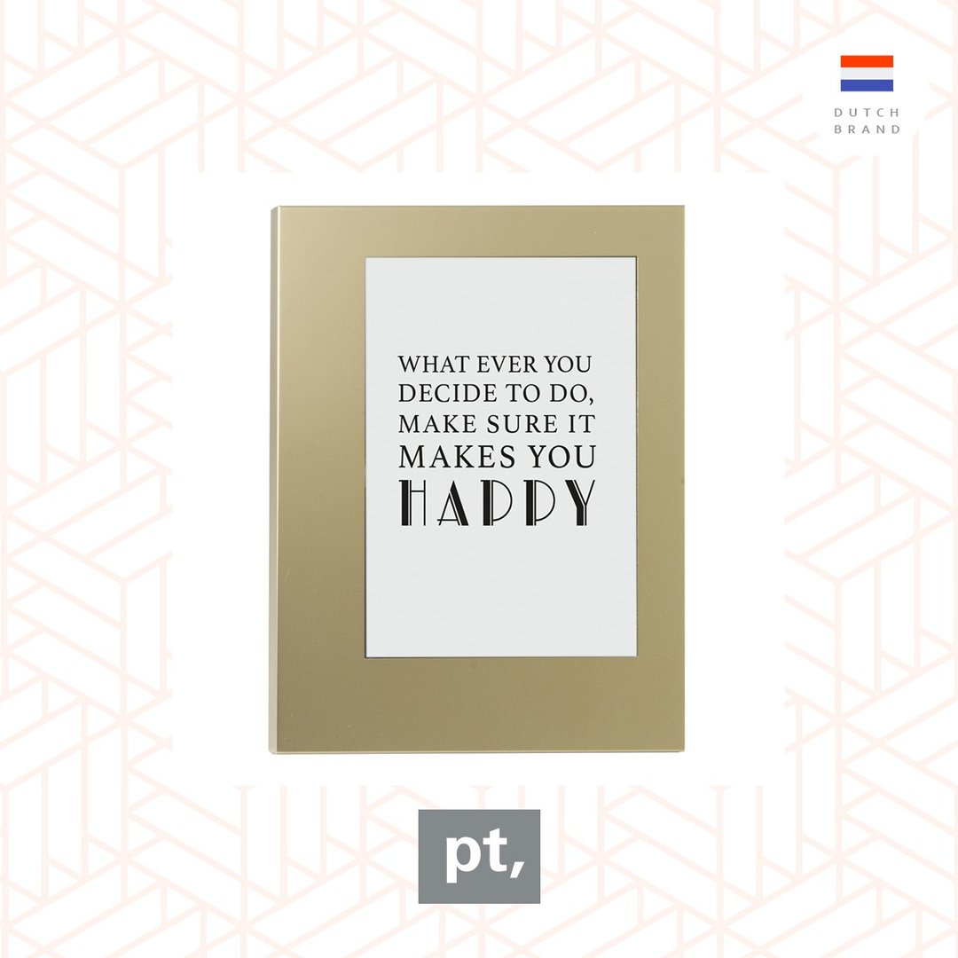 pt, Photo frame Out of Centre XL alu gold plated - 画框/相框 - 其他金属 金色