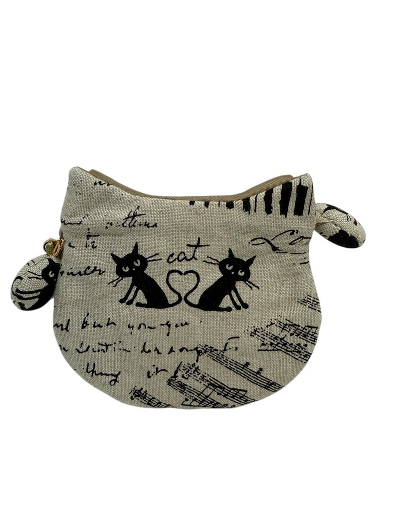 就爱猫-猫咪造型三格零钱包 - 零钱包 - 棉．麻 