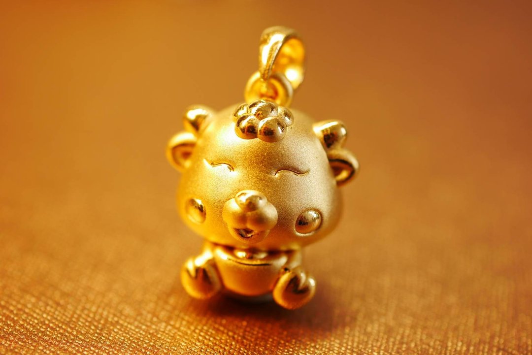 黄金坠子-生肖羊金饰弥月礼-黄金9999 - 项链 - 24k 金 金色