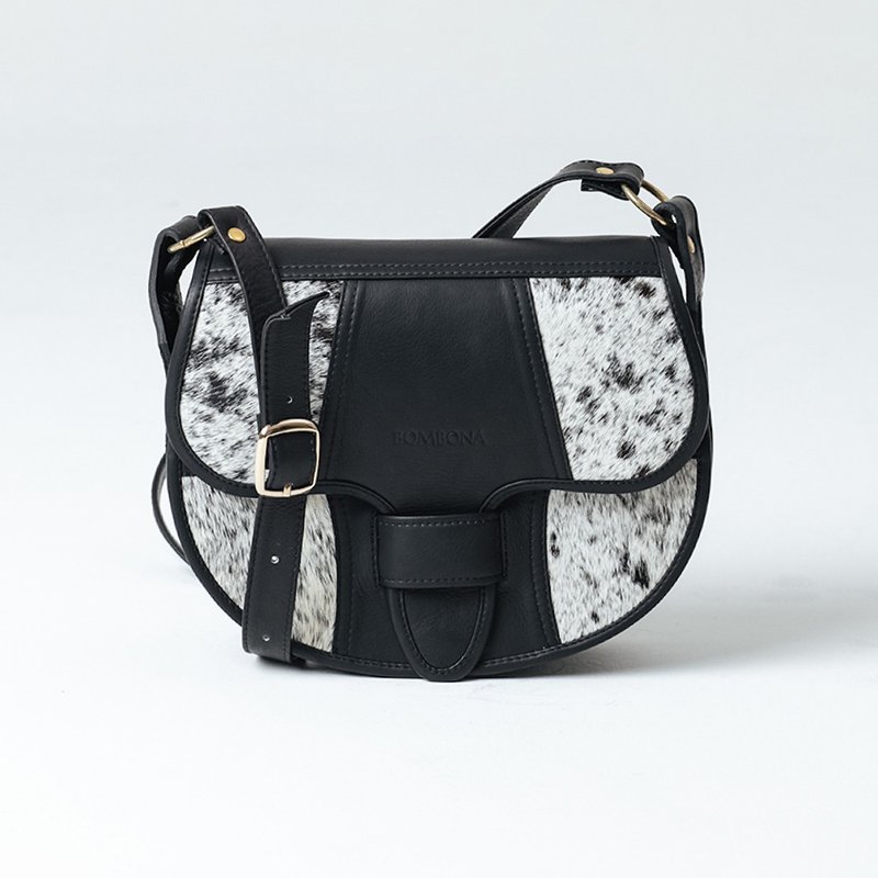 Ceniza - 侧背包/斜挎包 - 真皮 黑色