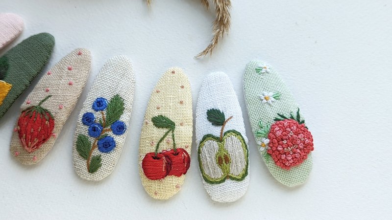 西瓜发夹柠檬发夹草莓饰品越橘夹 - 婴儿饰品 - 其他材质 