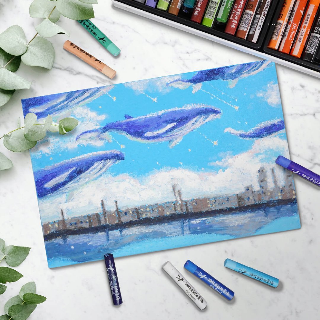油性/水性 重彩油画棒 含专用画本 小红书热门款 DIY手作 生日礼 - 插画/绘画/写字 - 其他材质 多色