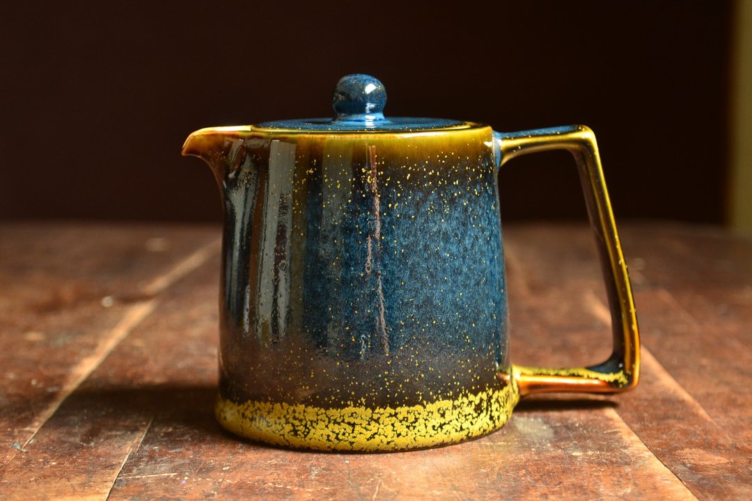 星空咖啡花茶两用壶 手冲滤杯 咖啡滤杯 咖啡滤器 快速出货礼物 - 咖啡壶/周边 - 陶 蓝色