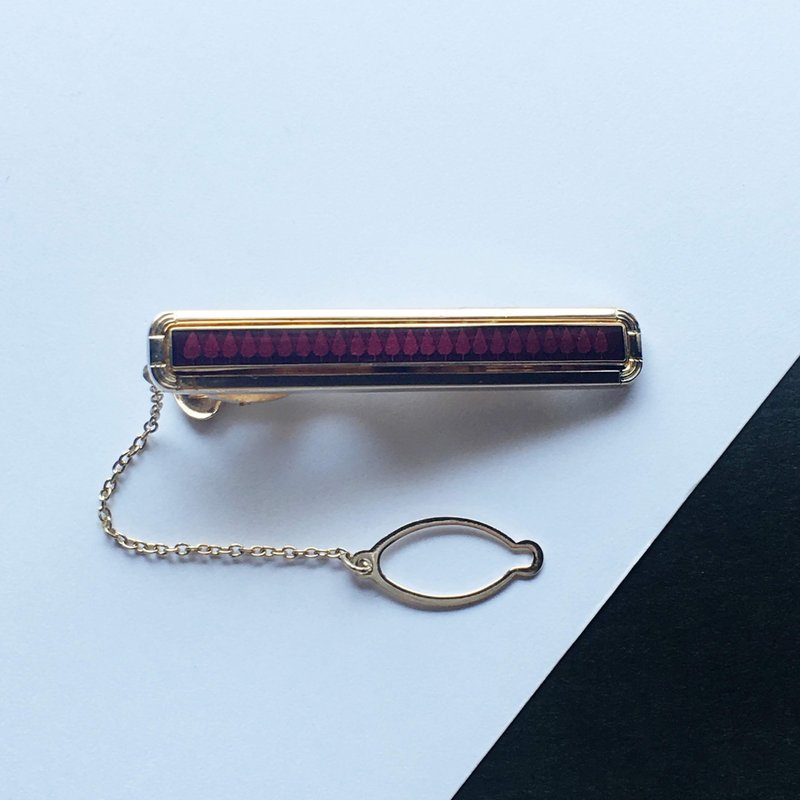 Grove [Raspberry] Cloisonne Tie Clip Red Dot Shizumi Cloisonne 18kgf - 领带/领带夹 - 其他材质 紫色