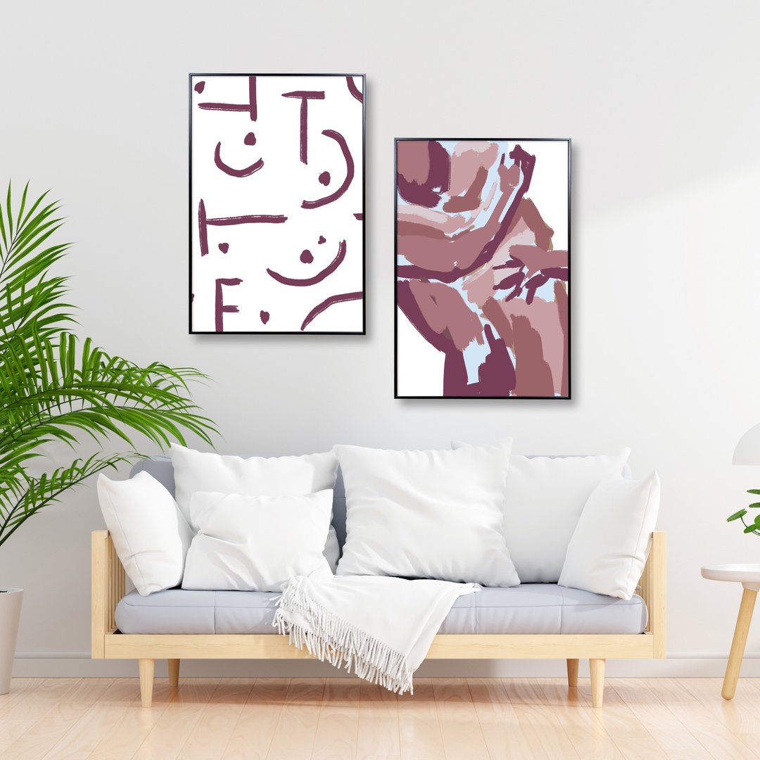 拥抱 抽象挂画/ps环保画框/黑/金/原木/花梨木色/有框画/无框画 - 海报/装饰画/版画 - 其他材质 