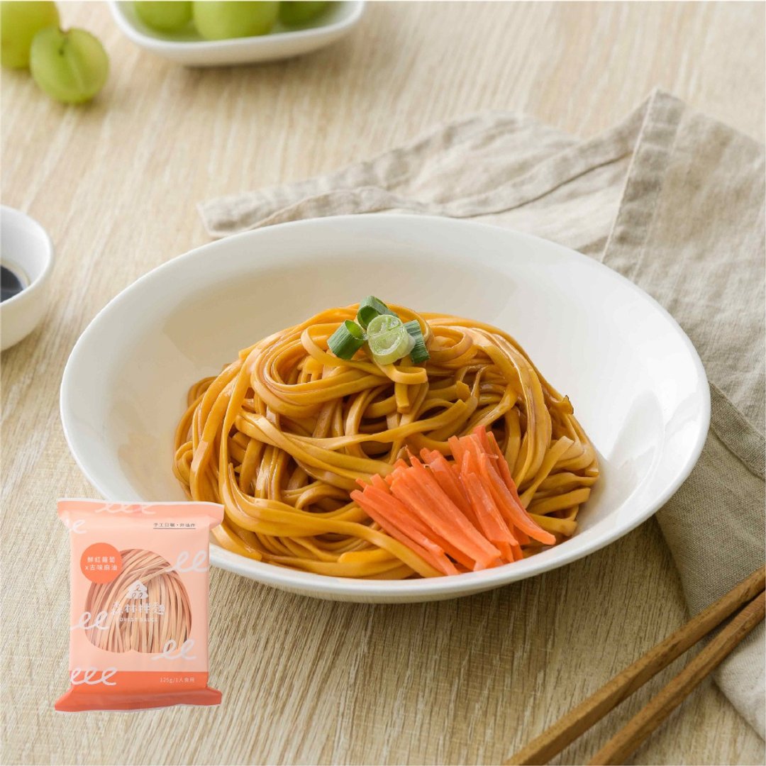 【 森林面食 】森林拌面 - 鲜红萝卜(细面)x古味麻油(全素) 单包 - 面/面线/米粉 - 新鲜食材 咖啡色