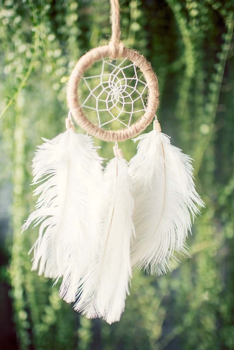 朝雾森林 (原色麻绳) - 捕梦网 8cm - 森林系、毕业季 交换礼物 - 摆饰 - 其他材质 卡其色