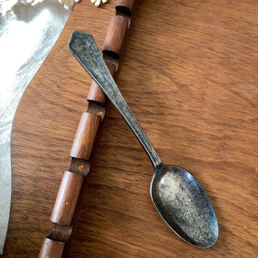 百年银器 美国1905年 Victor S. Co. 镀银汤匙 单个 - 餐刀/叉/匙组合 - 银 