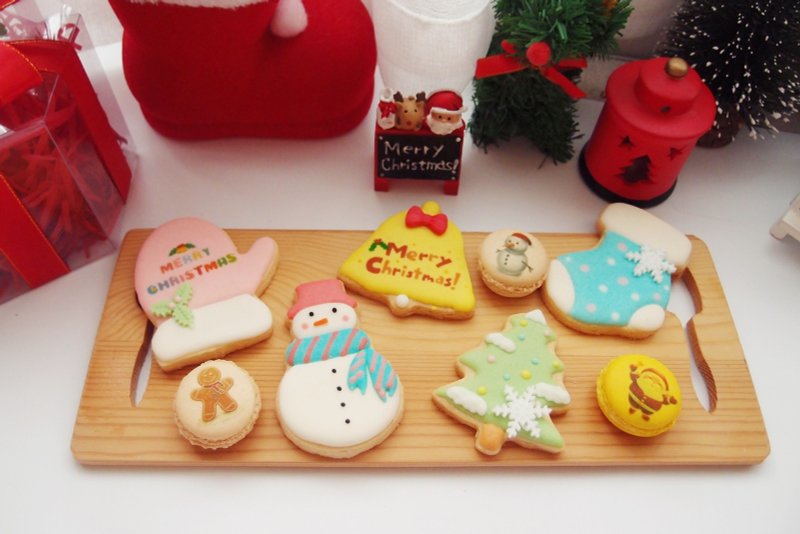 咩哩库斯麻斯 手作圣诞节糖霜饼干遇上马卡龙 - 手工饼干 - 新鲜食材 