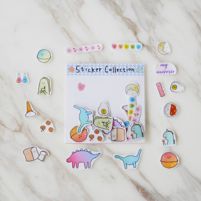 恐龙星球综合手帐/透明贴纸 - 贴纸 - 纸 多色