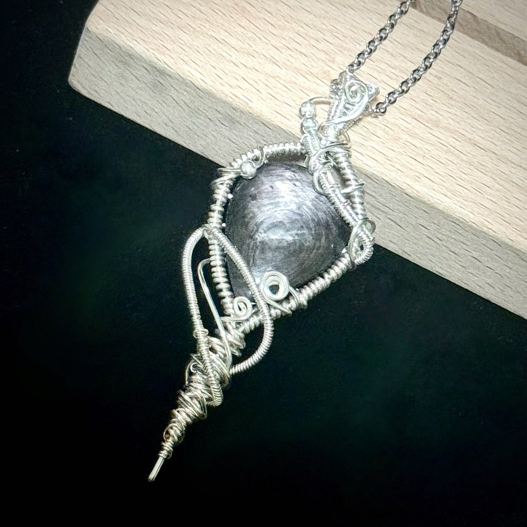 【星云之上】金属编织 金运石项链坠 - 项链 - 水晶 