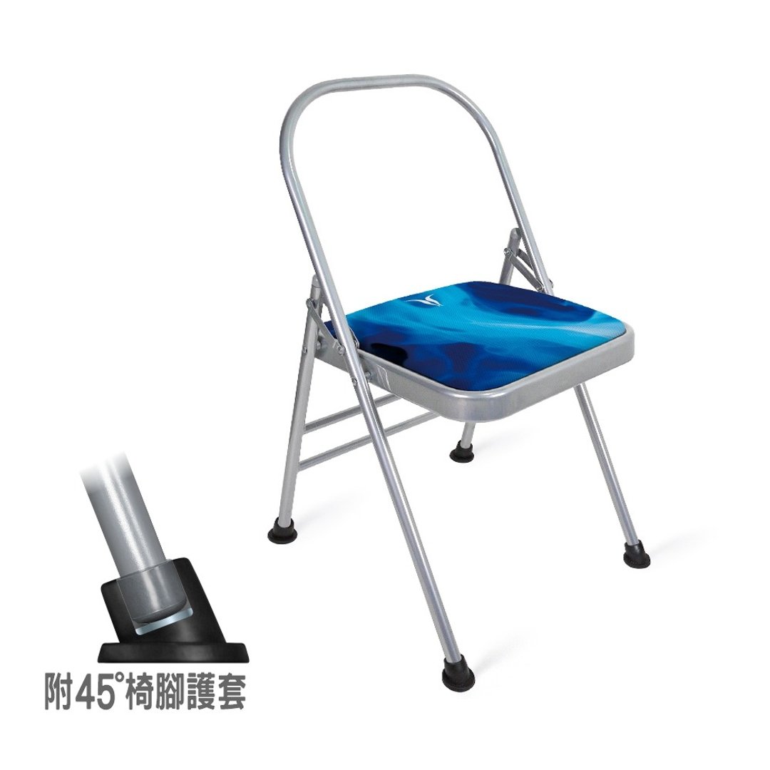 【NAMASTE】Isuey 蜂巢网透气防滑瑜珈椅(附腳套) - Smoke (Blue) - 运动/健身用品 - 其他材质 蓝色