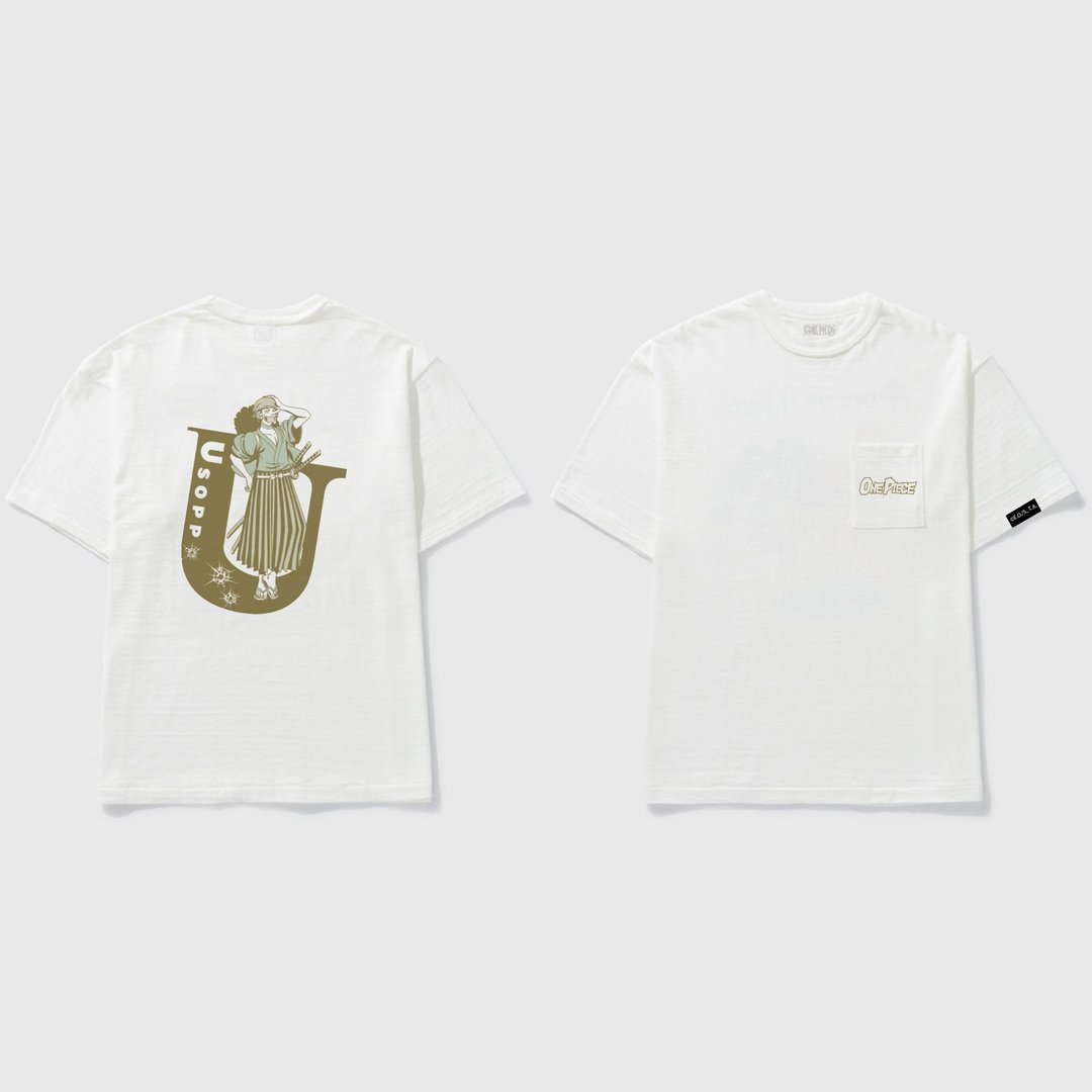 【ONE PIECE】海贼王官方授权周边产品 重磅口袋T恤 和之国T恤 - 男装上衣/T 恤 - 棉 多色