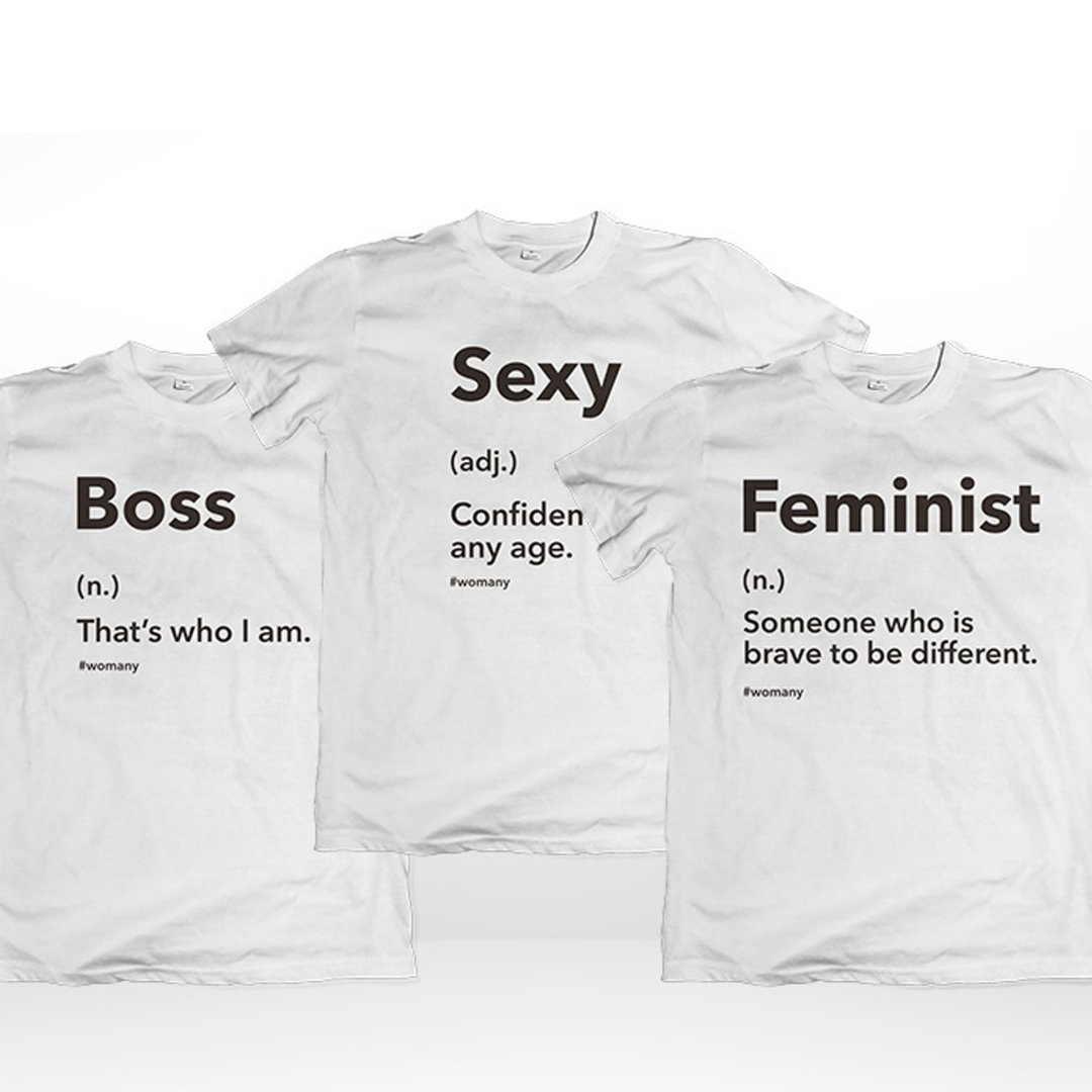 开馆庆福袋  名词翻转 T-shirt 任选 2件组 (需一次下标两件) - 女装 T 恤 - 棉 白色