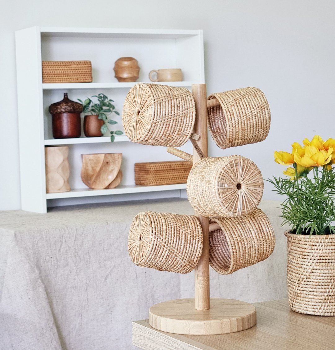 Eco-friendly plant pots made from natural materials (Thai rattan) - 植栽/盆栽 - 木头 咖啡色