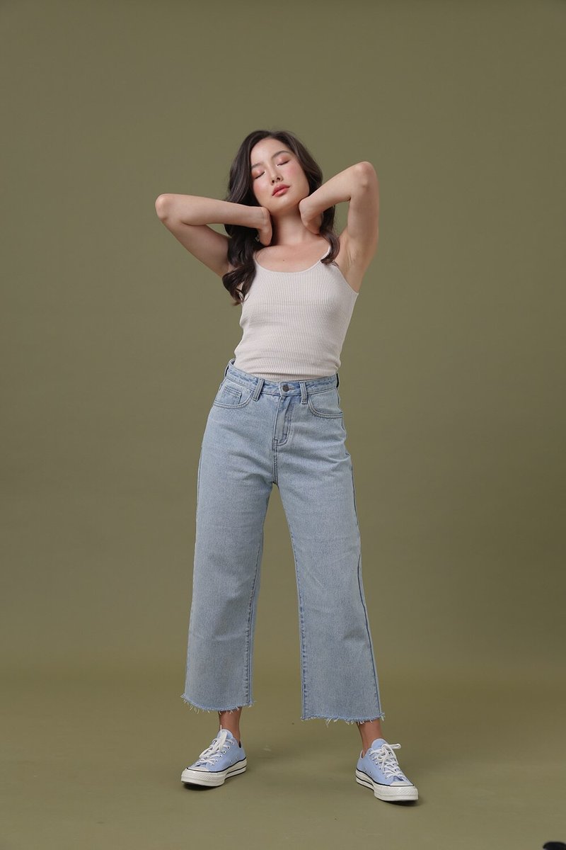 Chubby Boy Jeans - 女装长裤 - 其他材质 蓝色