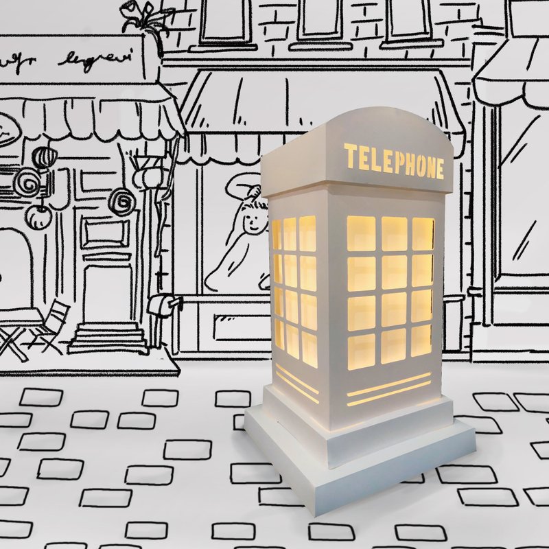 【好用家居】英式电话亭 置物筒灯饰 - 灯具/灯饰 - 纸 白色