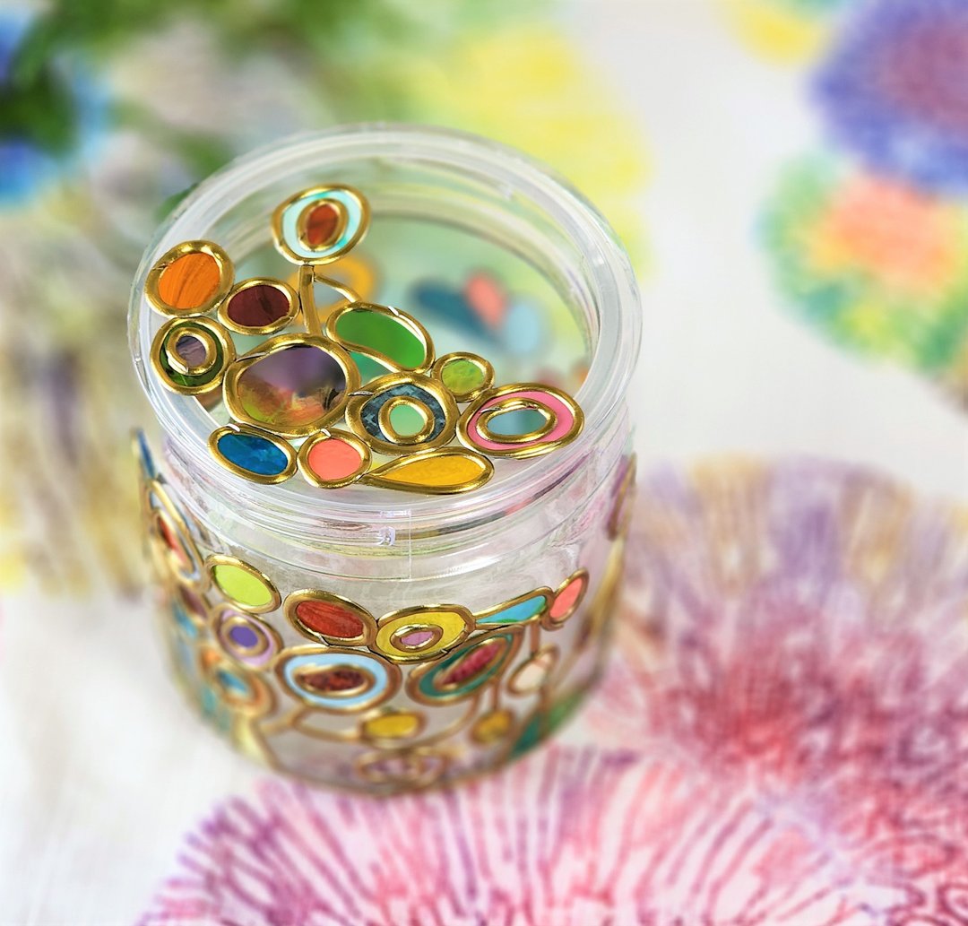 5Way Various uses  beautiful witch canister - 花瓶/陶器 - 玻璃 多色