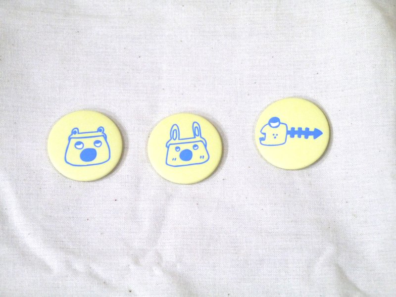 |磁铁徽章|RS星球小人物(三款挑一款) - 冰箱贴/磁贴 - 塑料 黄色