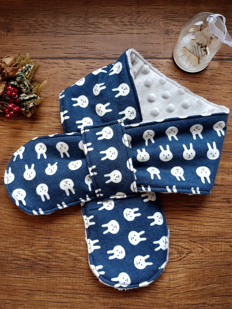 手工缝制- 韩国 儿童豆豆绒围脖/围巾(兔兔-微刷毛款) - 围巾/披肩 - 棉．麻 多色