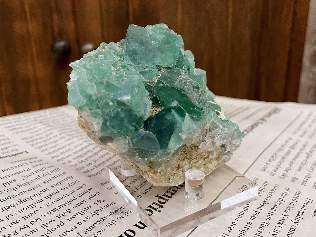 能量摆件 𤯵石原矿 晶簇 原石 扩香招财消磁 - 摆饰 - 水晶 绿色