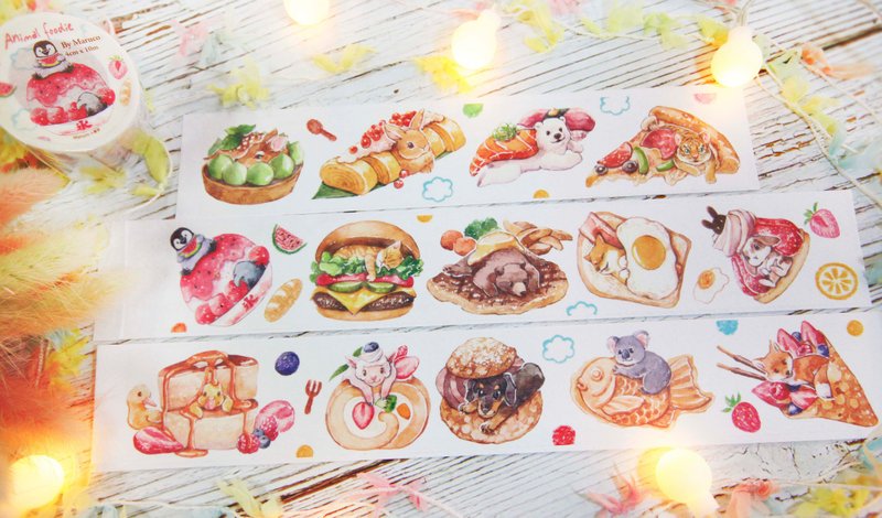 小动物美食家 纸胶带 - 纸胶带 - 纸 多色