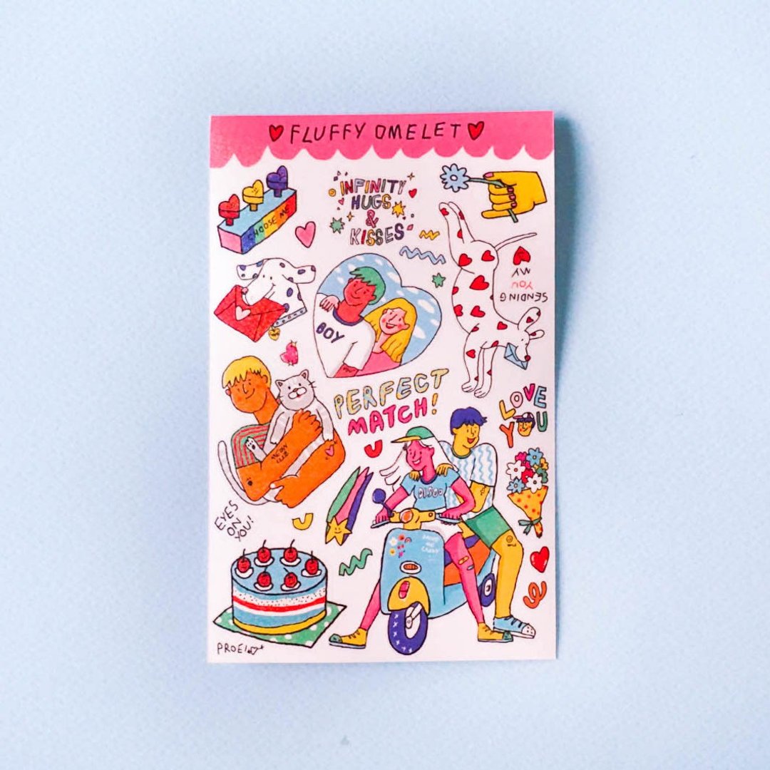 VDAY2020 贴纸组 - 贴纸 - 纸 粉红色