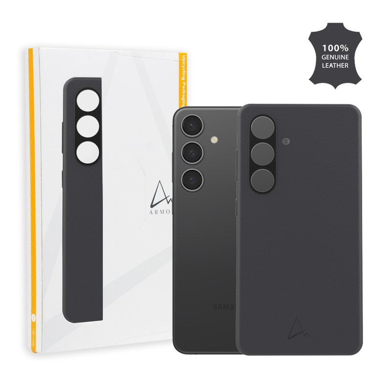 ARMOR Samsung Galaxy S24系列全真皮磁吸电话保护壳_石墨灰 - 手机壳/手机套 - 真皮 