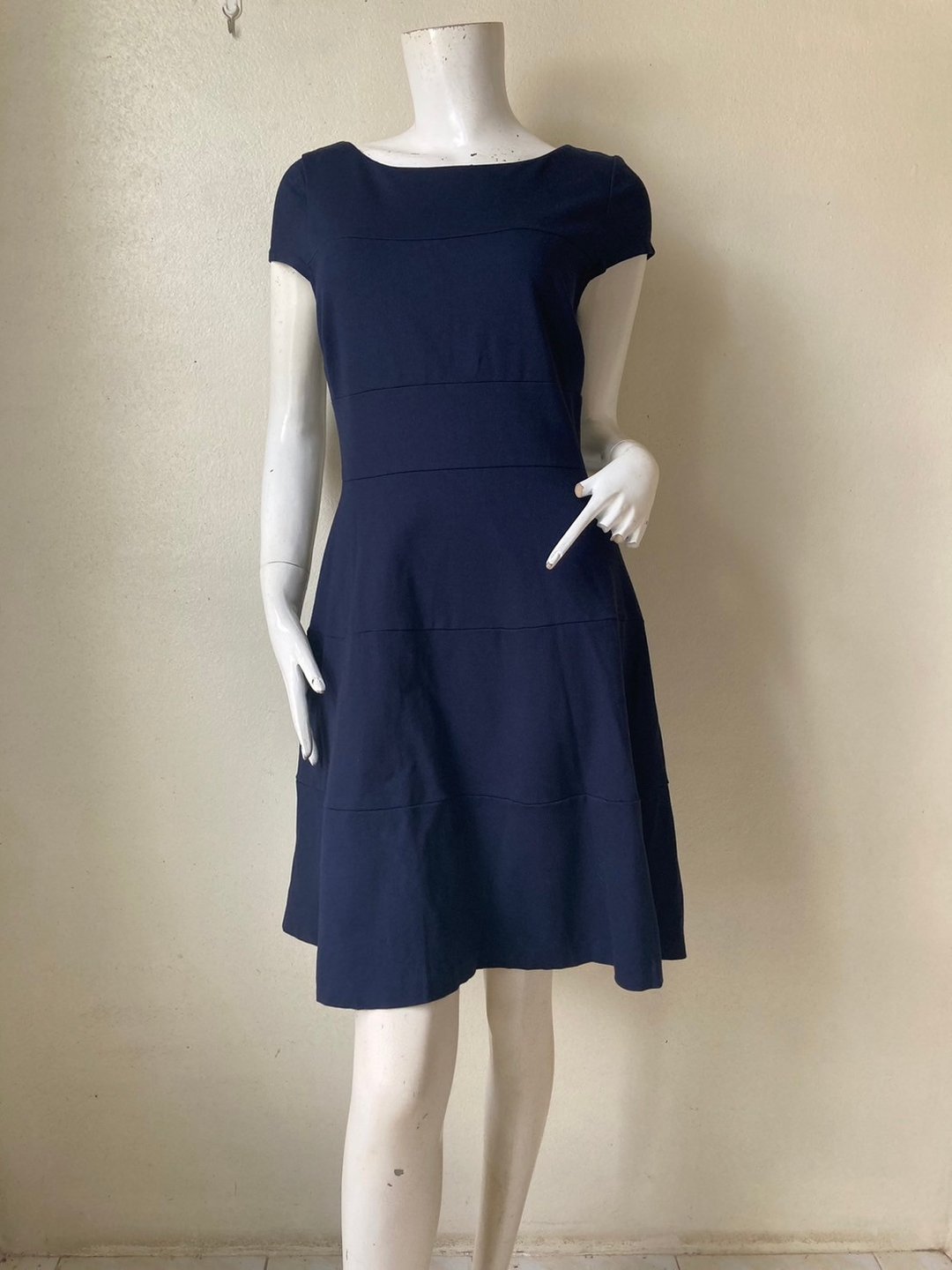复古 Laura Ashley 黑色洋装 / 尺寸 11，适合 S-M 尺码 - 洋装/连衣裙 - 棉 