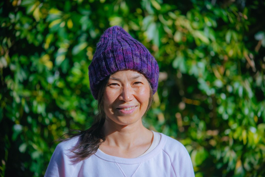 rib-knitted hat, unisex, one-size, very warm, - 帽子 - 羊毛 紫色