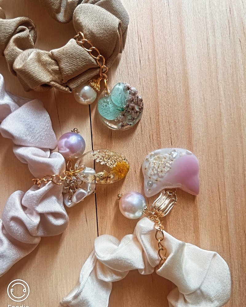 缎面发圈 押花发圈 - 发饰 - 植物．花 多色