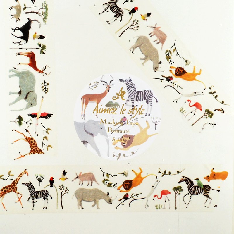 Aimez le style纸胶带-野生动物<A04741> - 纸胶带 - 纸 多色