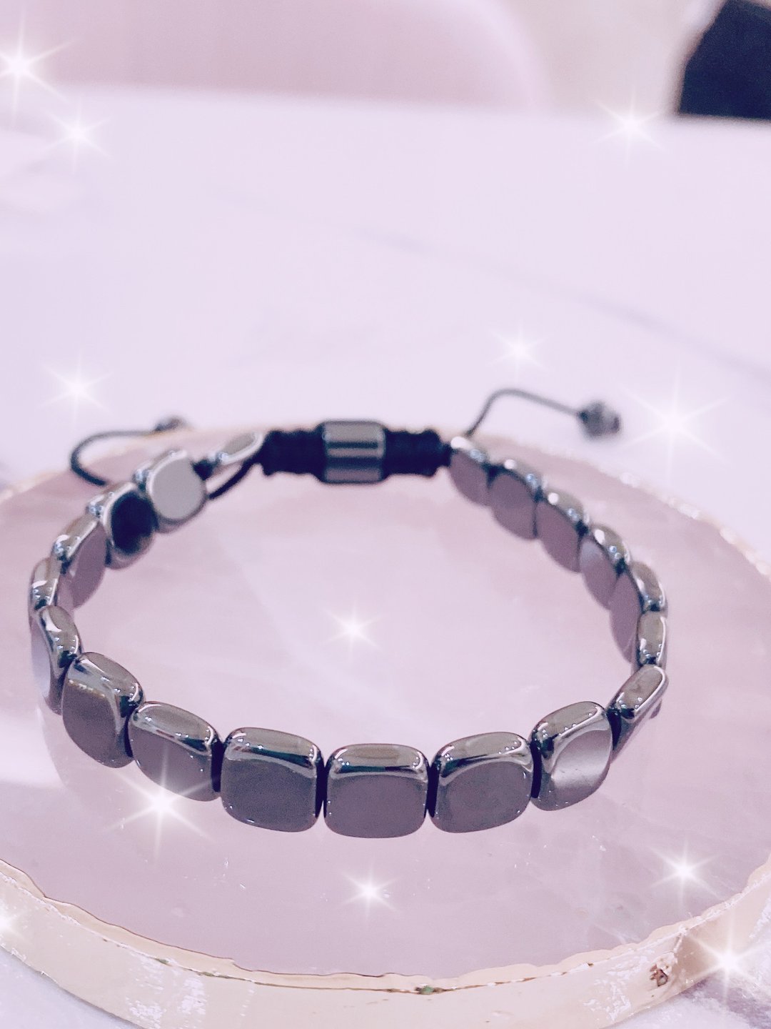 赤铁矿hematite 豆腐版 - 手链/手环 - 半宝石 多色