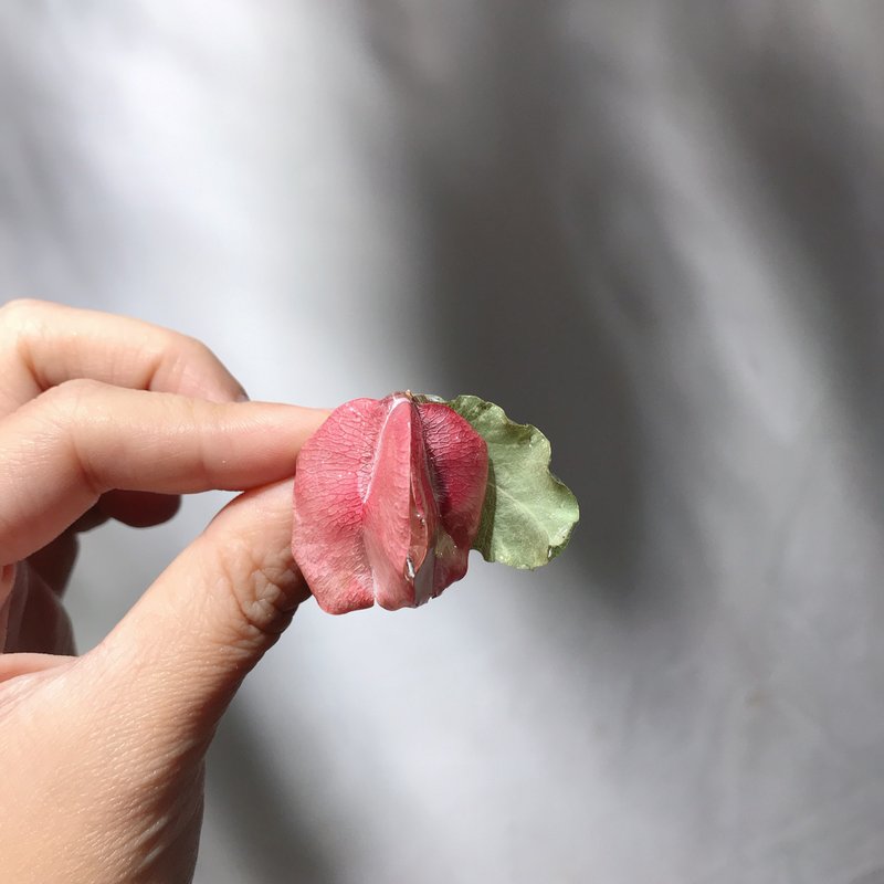 真花饰品。. * 栾树蒴果胸针。. * 以回收花手工制作 - 胸针 - 植物．花 粉红色