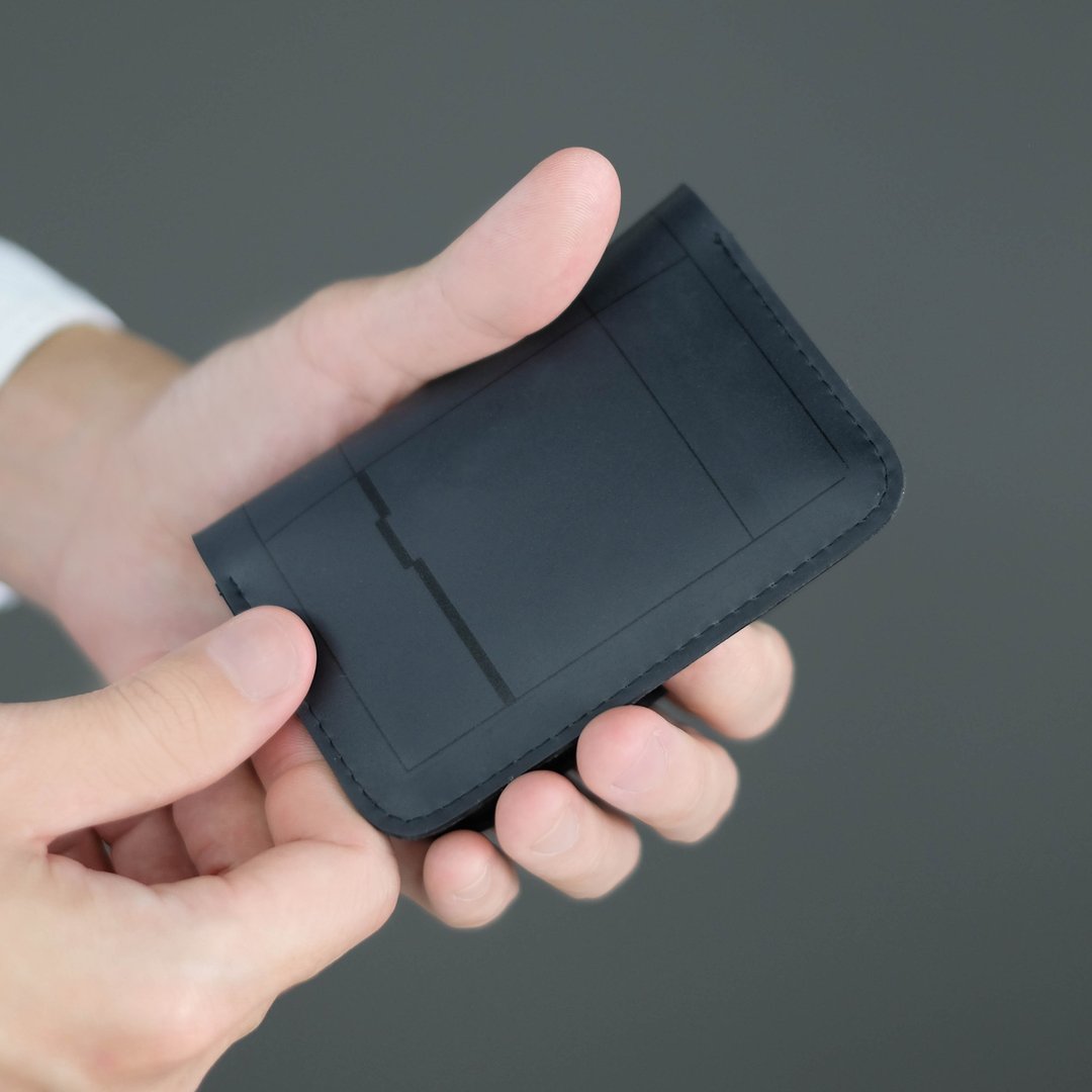 HUB Card holder -BLACK ONYX - 皮夹/钱包 - 乳胶 黑色
