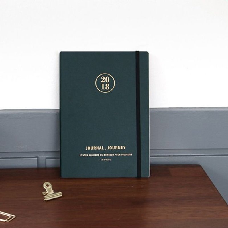 ICONIC 2018 J-Diary周志(时效)-孔雀蓝绿,ICO50404 - 年历/台历 - 纸 绿色