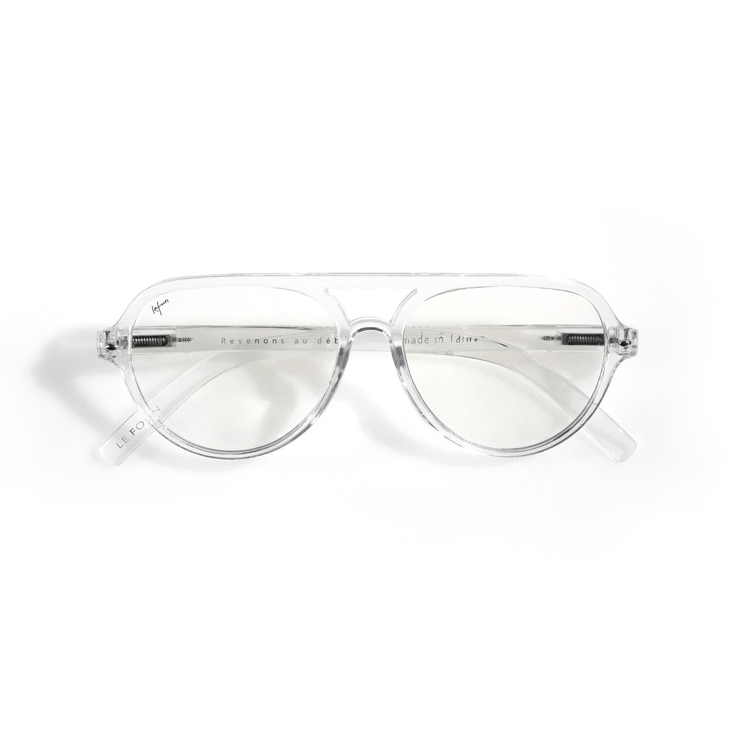 成人 飞行眼镜框型 滤蓝光眼镜 : crystal - 眼镜/眼镜框 - 塑料 透明