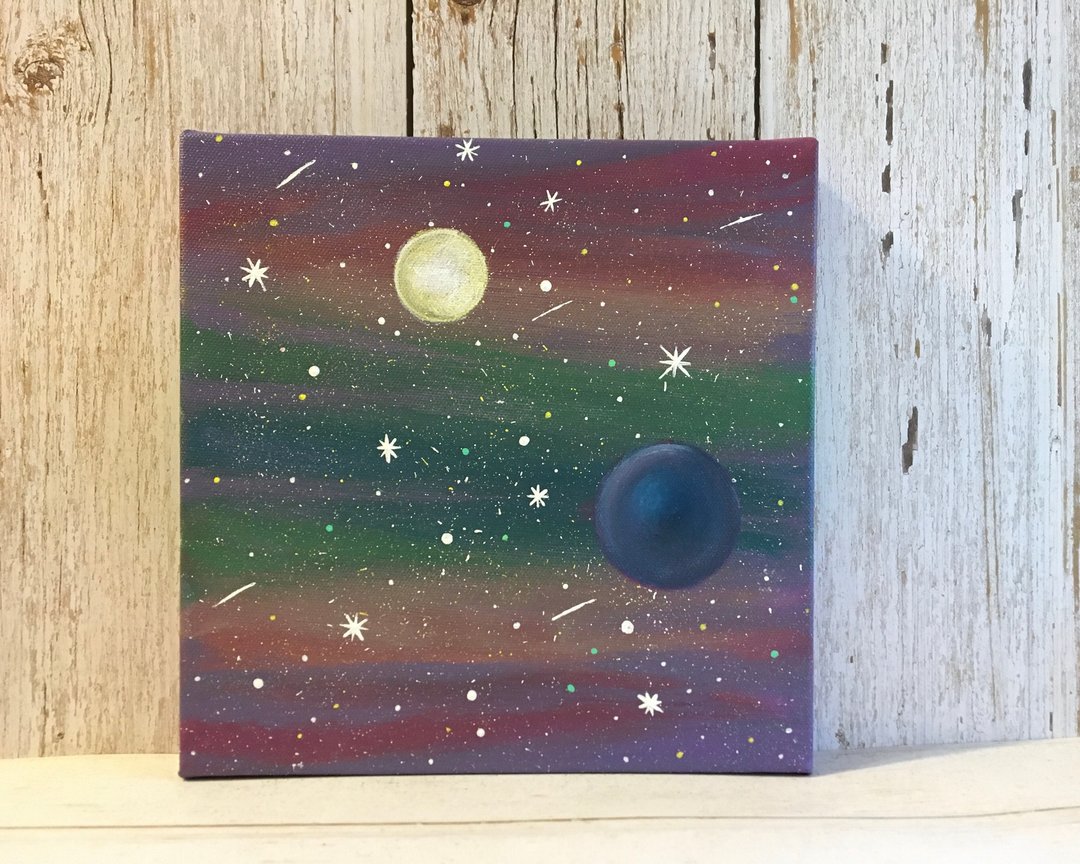 宇宙#17 压克力画 疗愈生活 快速出货 20x20 居家装饰 艺术作品 - 海报/装饰画/版画 - 压克力 