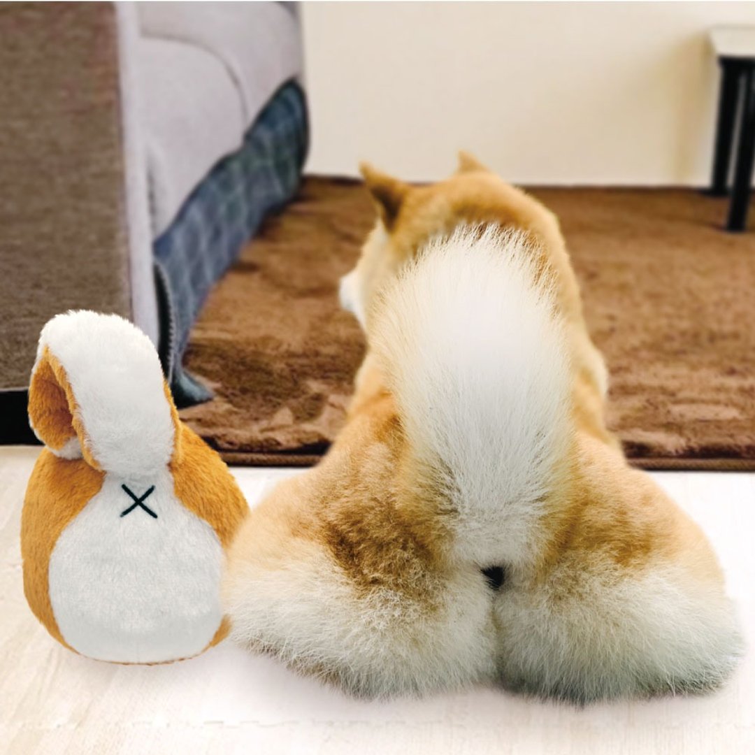 【日本DoggyMan】萌爆出击 ! 犬用玩具球 - 柴犬 / 贵宾犬屁屁 - 玩具 - 其他材质 