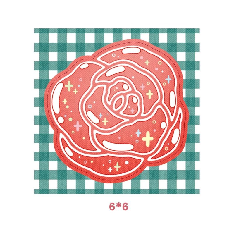 Twinkle Rose 撕撕贴 - 韩国可爱手帐风 (lintam) - 贴纸 - 纸 红色
