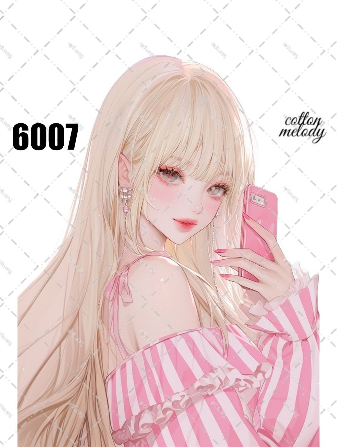 original sticker no.6007 人物贴纸 原创贴纸 人物贴纸 女孩贴纸 原创人物贴纸 - 贴纸 - 纸 