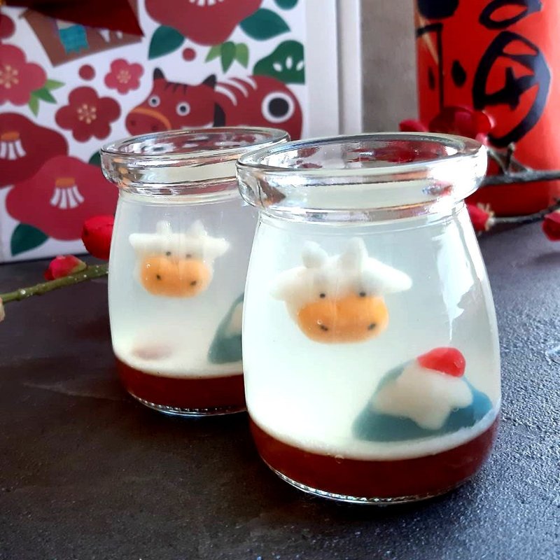 【2021 独家礼盒】Happy牛Year草莓水果冻礼盒(限2/3,2/9到货) - 蛋糕/甜点 - 新鲜食材 红色