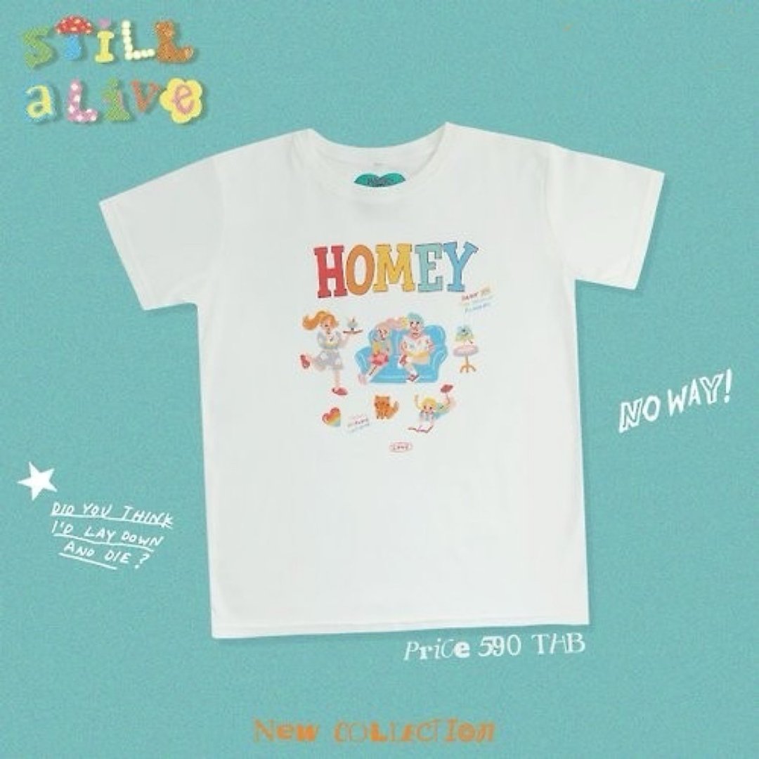 Daddy Homey T-Shirt - 女装 T 恤 - 其他材质 白色
